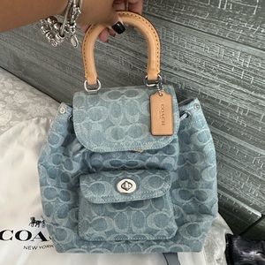 Coach Denim Riya 21 Backpack